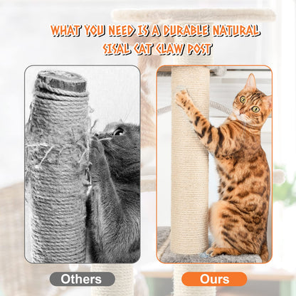 PETUOL 4 PCS M8 Cat Scratching Post Replacement, Sisal Pole Cat Tree