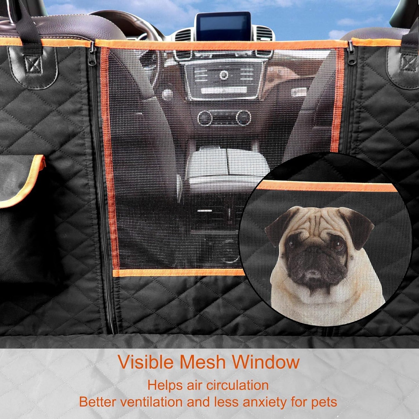 Femuar Dog Car Seat Cover, Waterproof Nonslip Pet Seat Cover for Seat