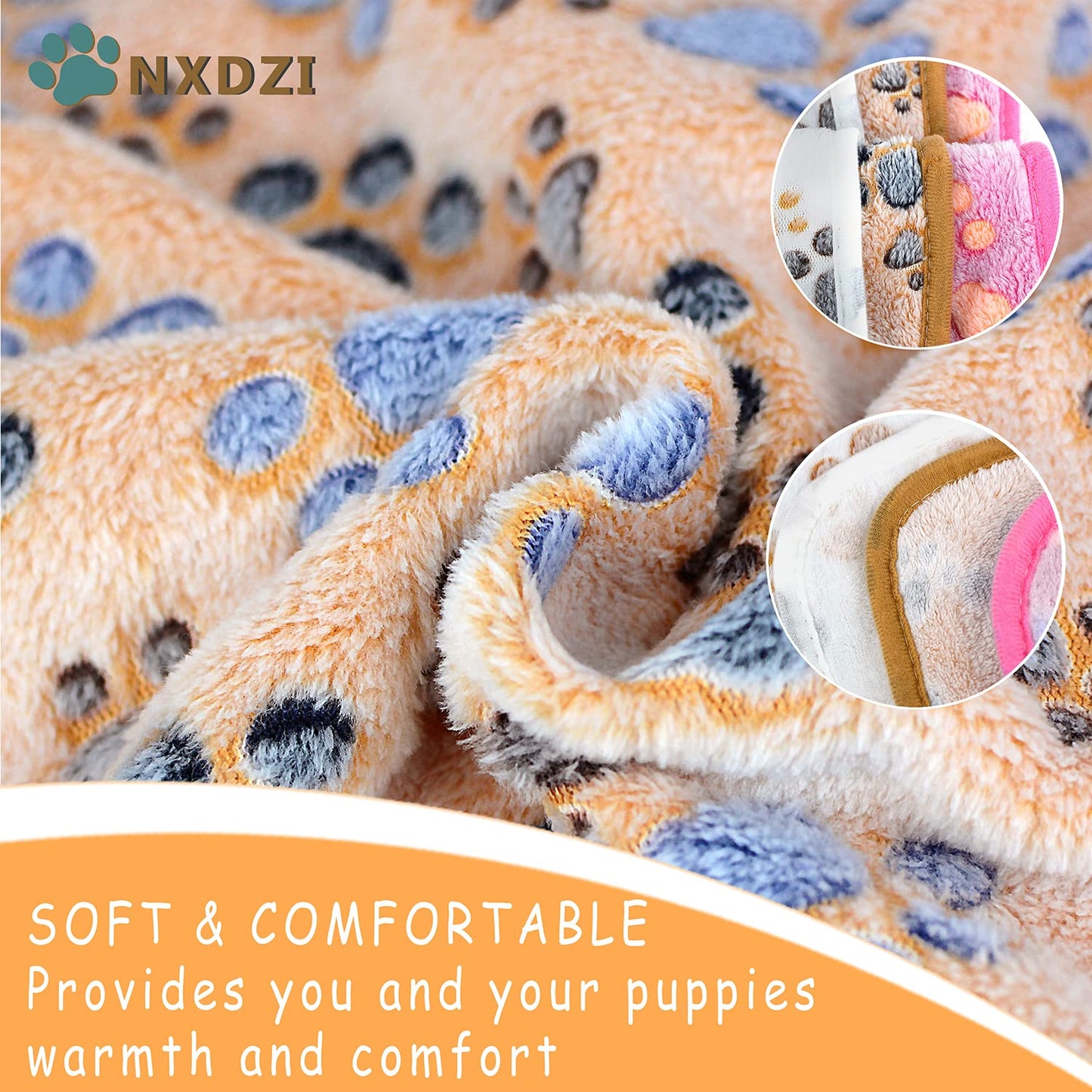 Dog Blankets for Medium Large Dogs, 3 Pack Dog Blanket Washable Crate
