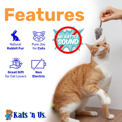 Kats'N Us Fur Mouse Cat Toy 10 Pak Mouse