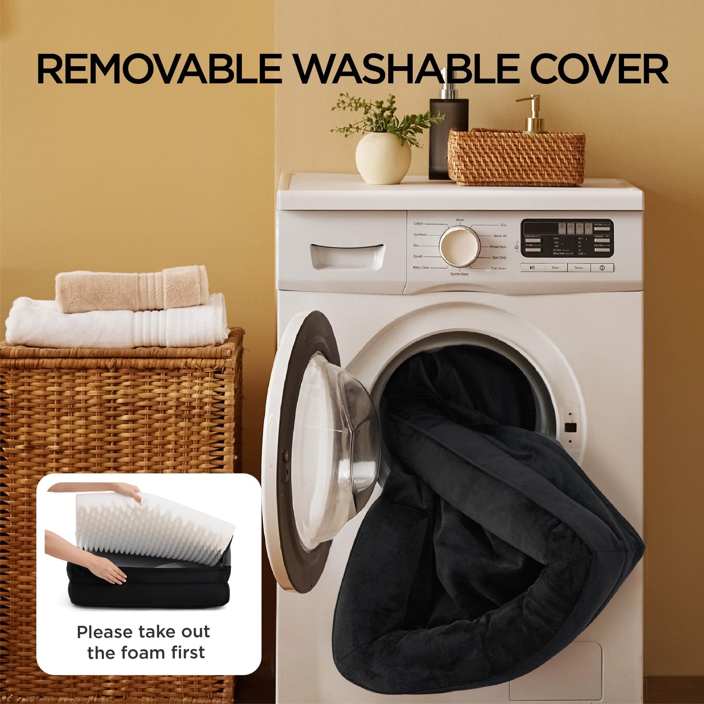 Bedsure Orthopedic Dog Bed for Large Dogs Big Washable Dog Sofa Beds
