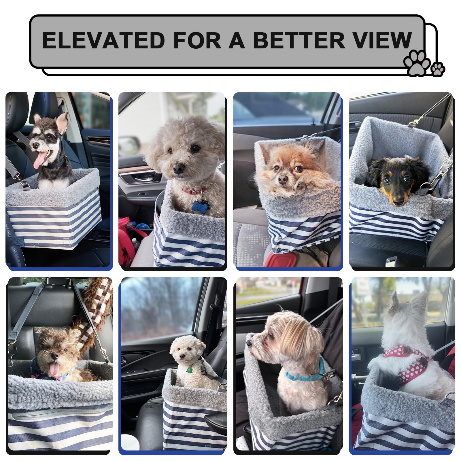 MARSLABO Dog Car Seats for Small Dogs, Upgrade Dog Booster Seat