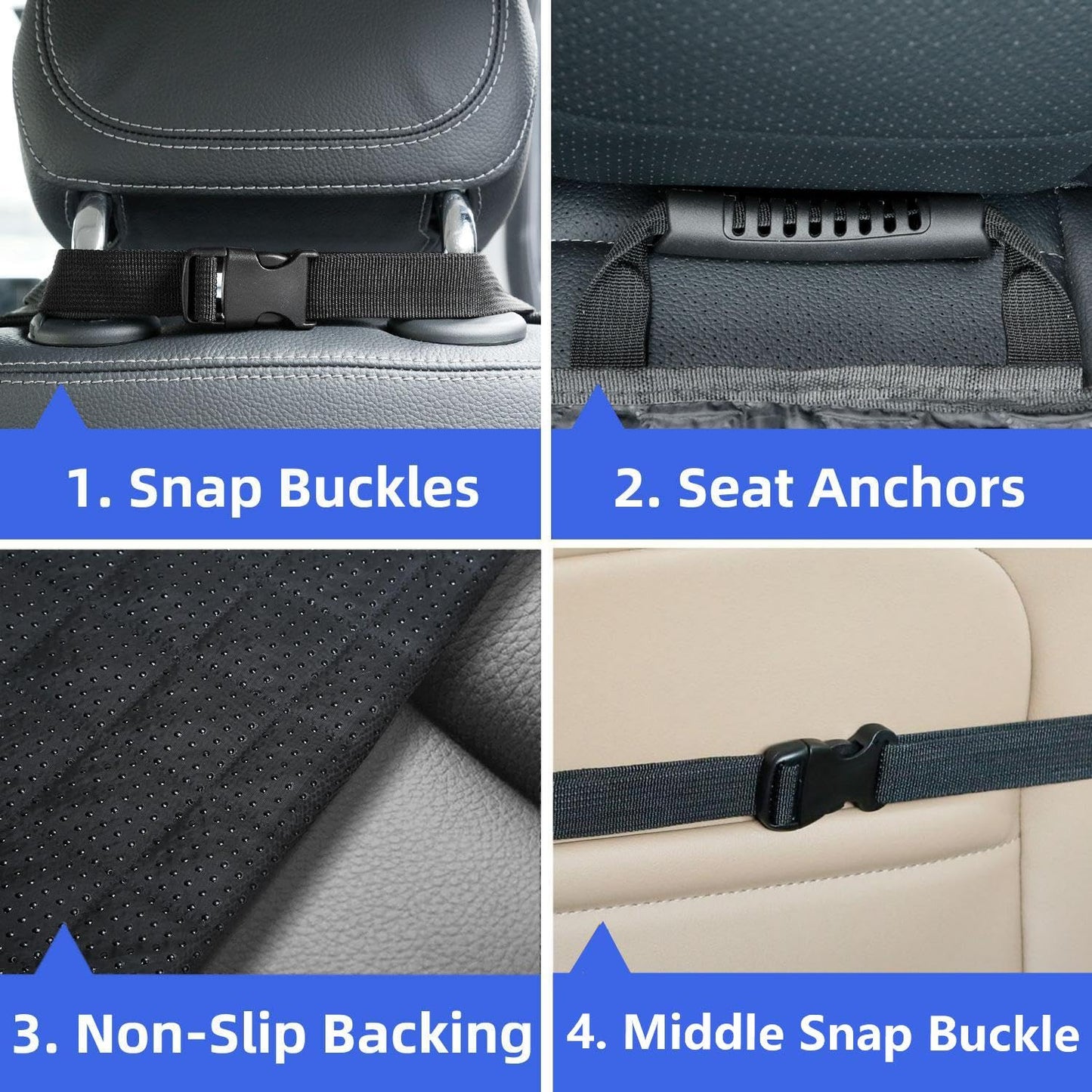 PETICON Front Seat Cover 2 Pack, Full Protection Dog Car Seat Cover
