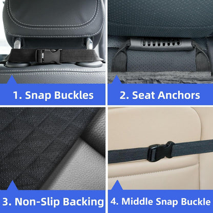 PETICON Front Seat Cover 2 Pack, Full Protection Dog Car Seat Cover