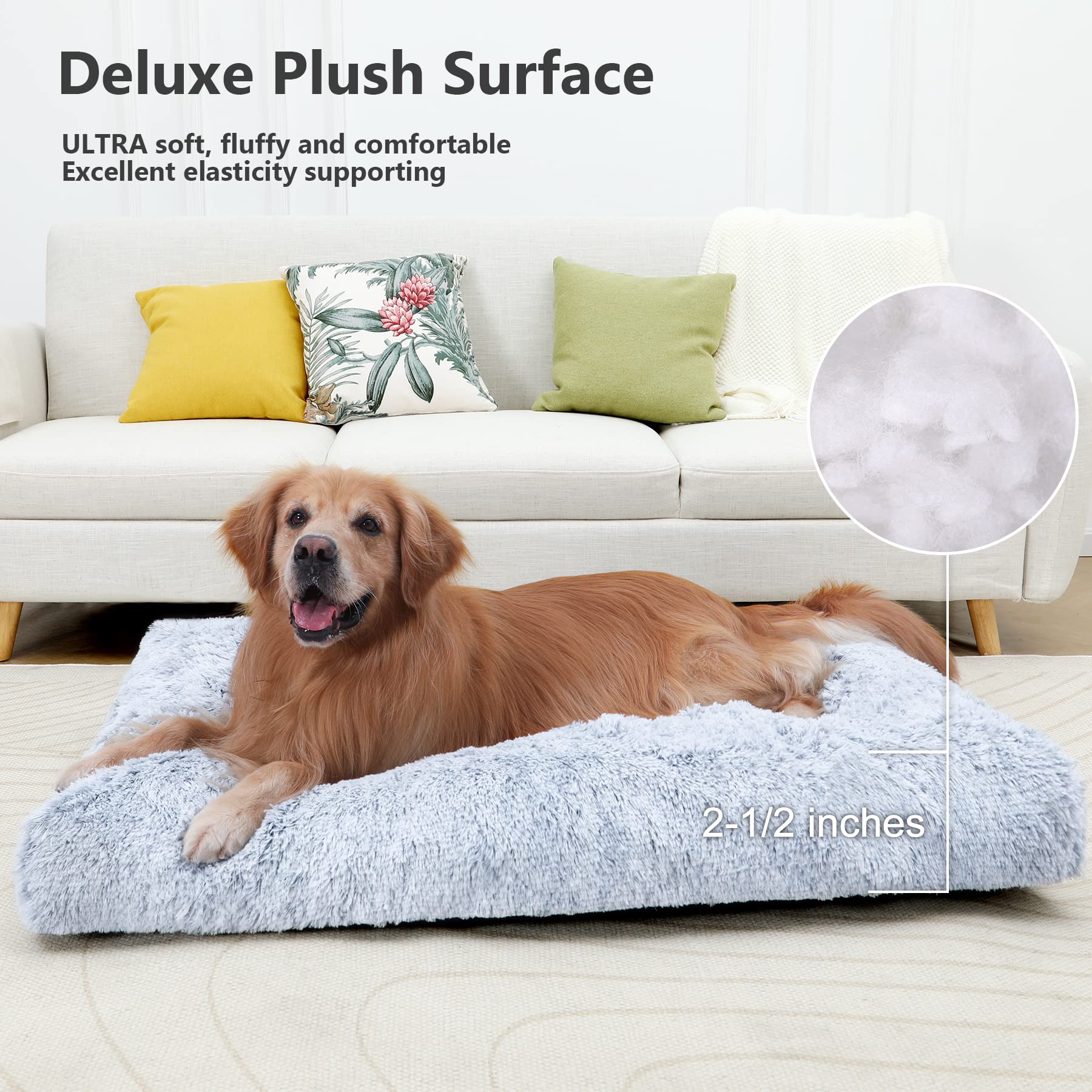 Vonabem XXXL Dog Bed Washable, Large Waterproof Pet Bed with Bed