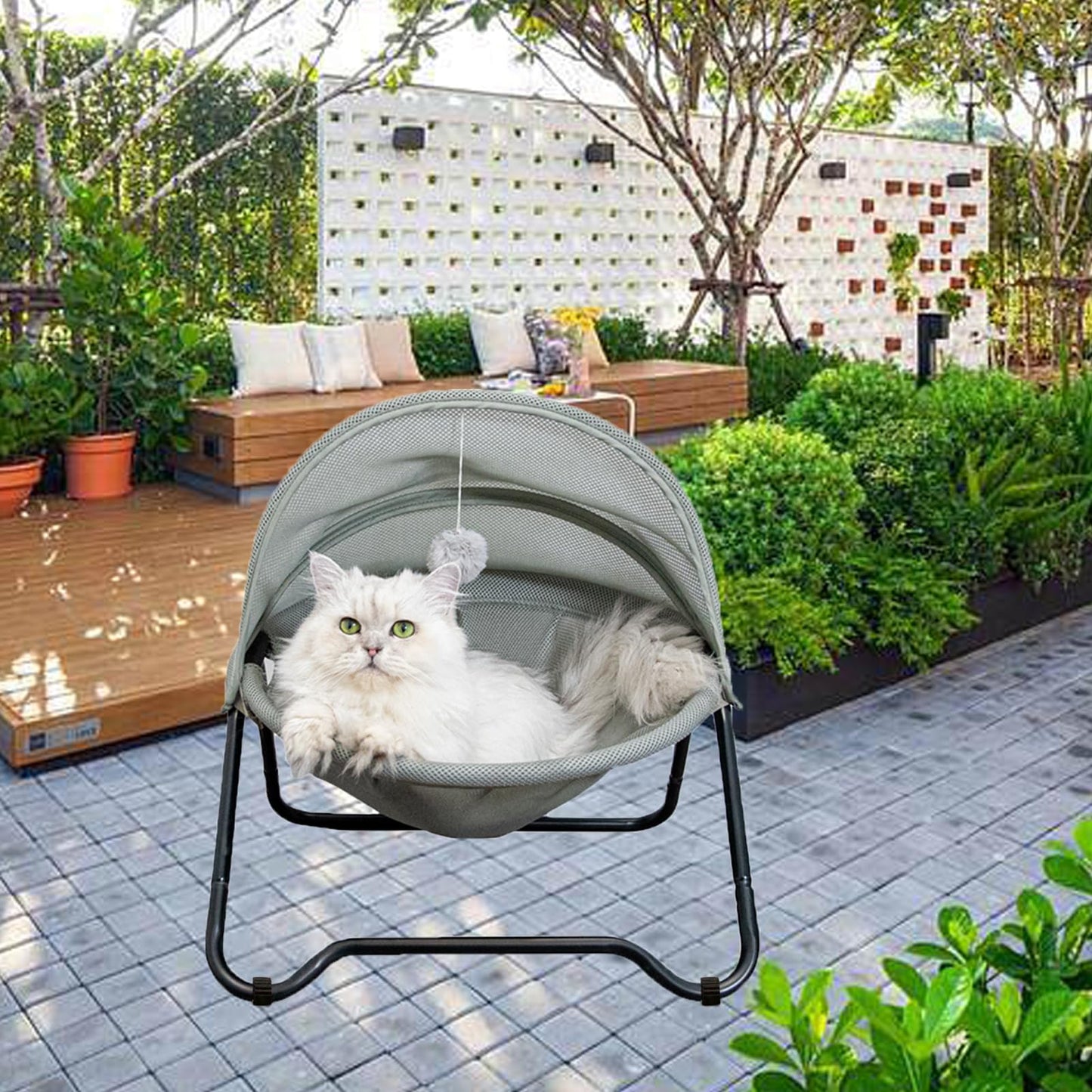 ROGSOUTH Cat Hammock Bed Elevated cat Bed, Comfortable and Toy