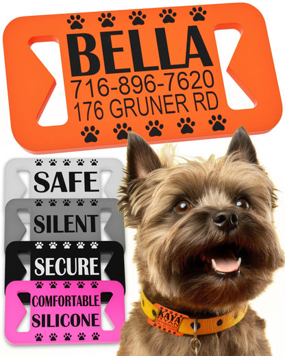 Dog Collar Tag Personalized Silicone Dog Tag Personalized Collar