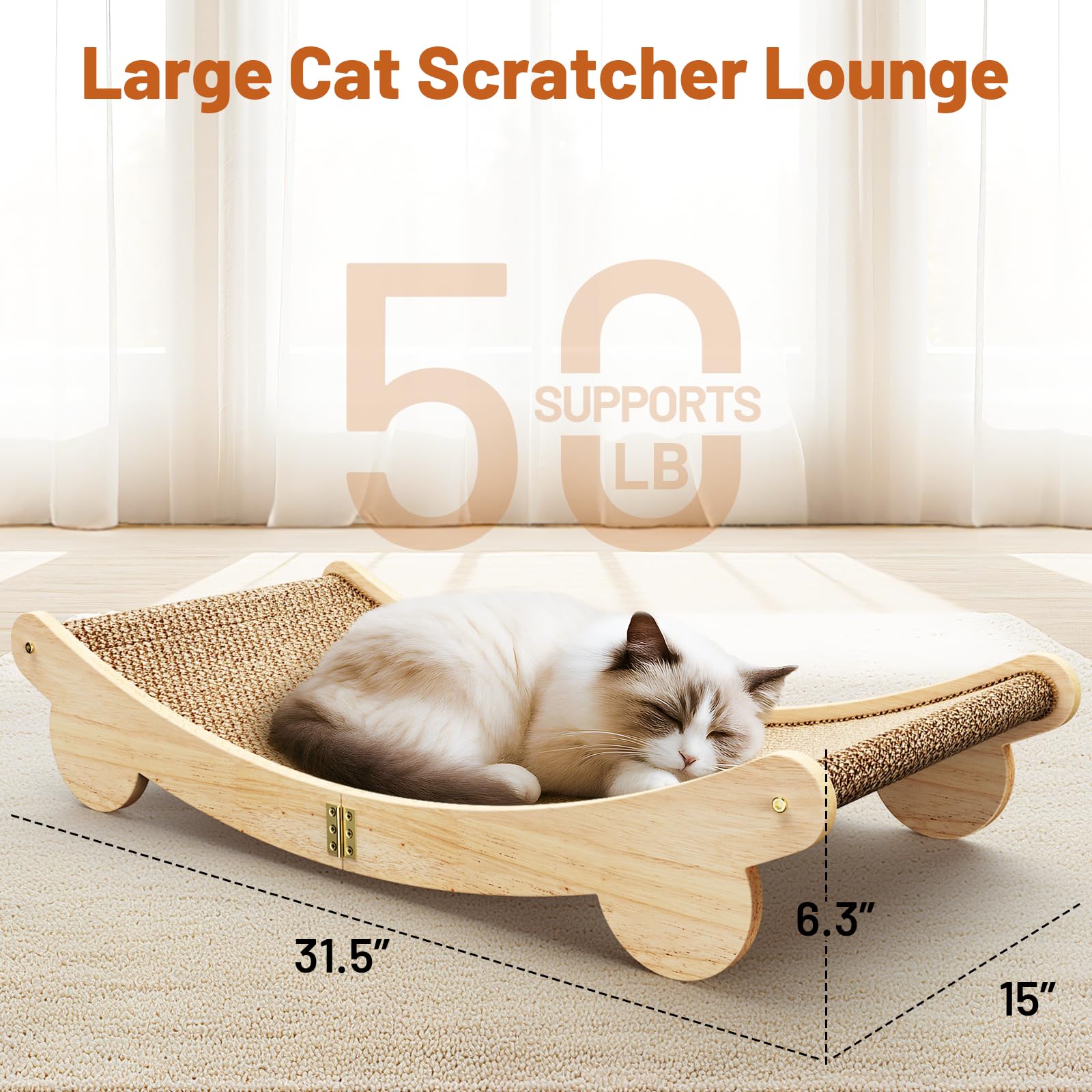 Ordora Extra Large Cat Scratcher: Cat Scratch Pad&Bed Lounge