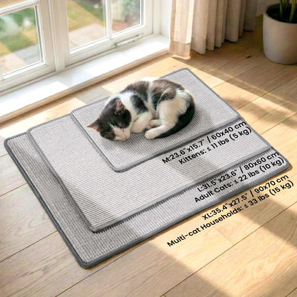 Conlun Cat Scratcher Mat,Natural Sisal Cat Scratch Pad with Pad