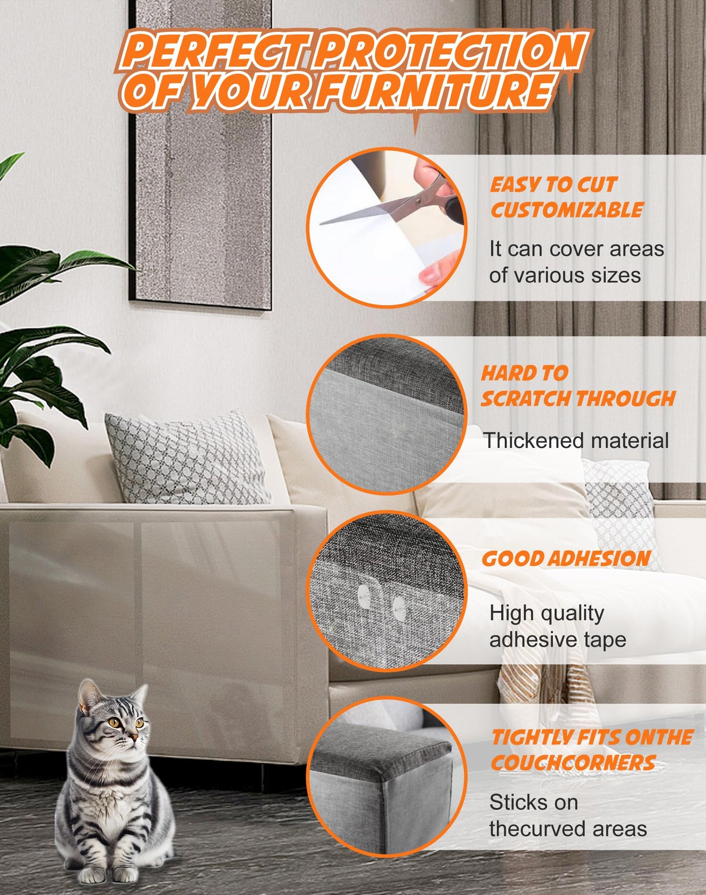 20-Pack Cat Scratch Furniture Couch Protector Large Size Sofa
