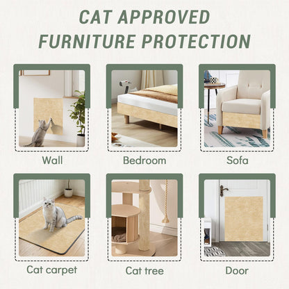 Cat Wall Scratcher Mat, Anti Cats Scratch Furniture Couch Carpet Mat
