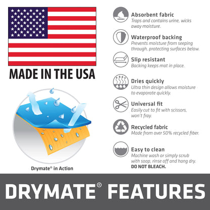 Drymate Dog Crate Mat Liner, Absorbs Urine, Waterproof, Non-Slip Mat