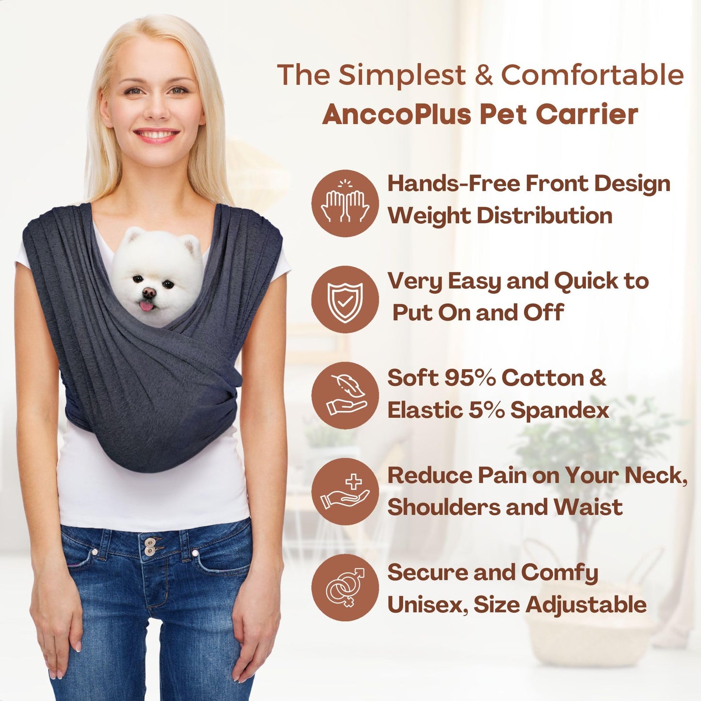 AnccoPlus Dog Carriers for Small Dogs, Front Facing Cat Carriers