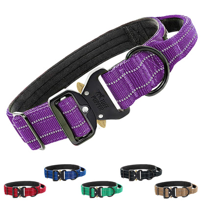 Tuff Pupper Tactical Dog Collar, Heavy Duty 1.5" Wide Ballistic Collar