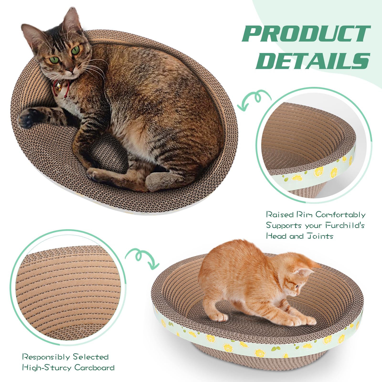 2pc Set Includes 1 X 19.5 Large + 1 X 14.96 Cute Cat Scratcher