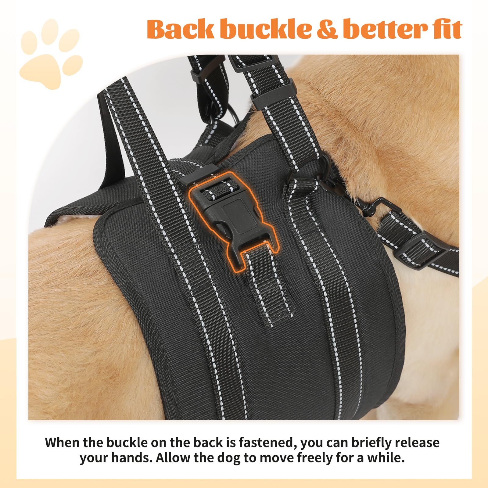 NOYAL Dog Lift Harness Sling Adjustable Pet Carrier for Senior