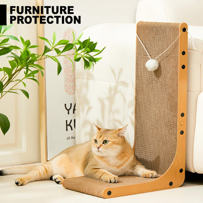 Markarbarka Value 2-Pack L-Shaped Cardboard Cat Scratcher, Scratchers