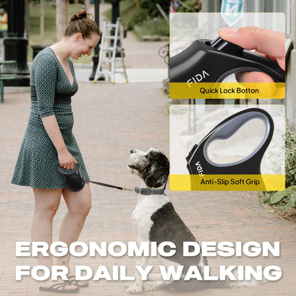 Fida Heavy Duty Retractable Dog Leash, Dog Walking Leash