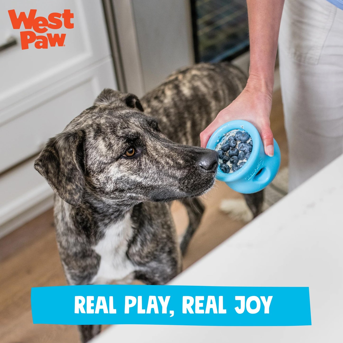 WEST PAW Zogoflex Toppl Interactive Treat Dispensing Puzzle Dog Toy