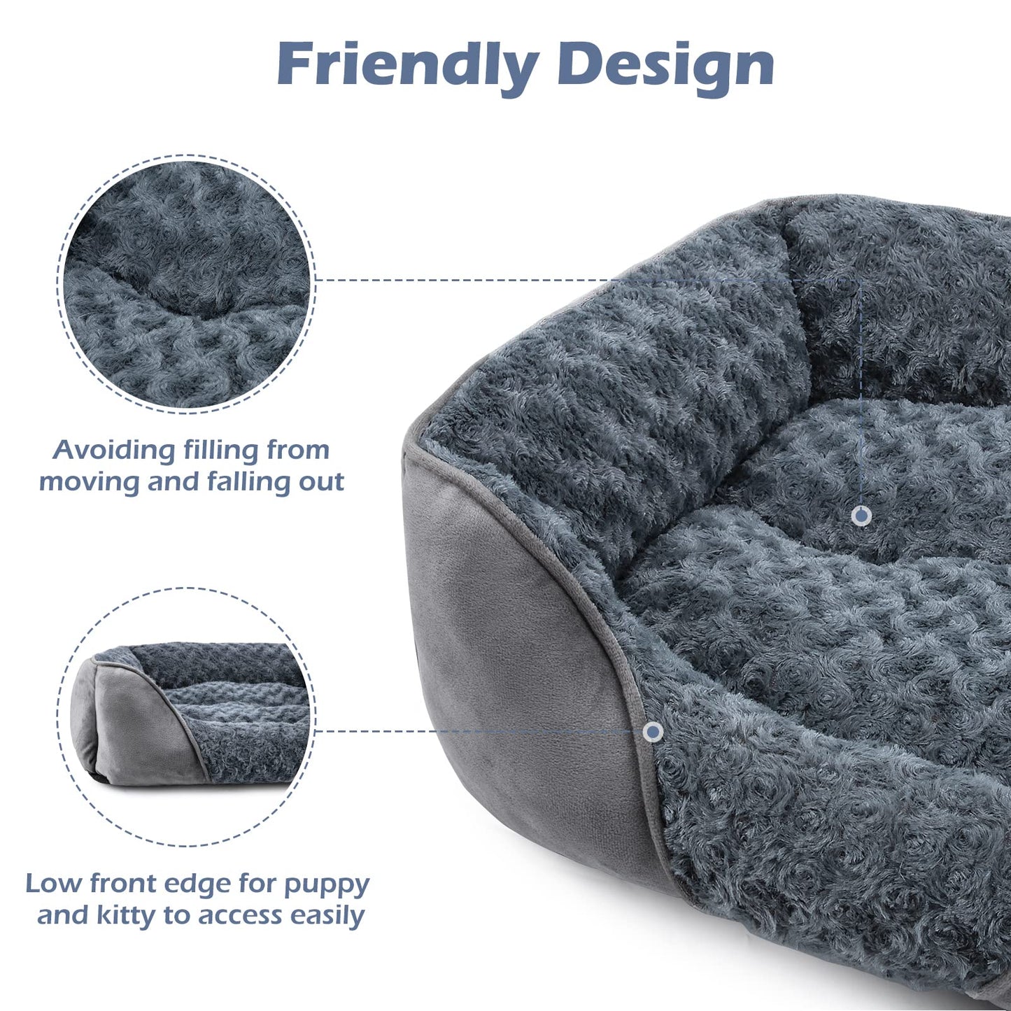INVENHO Rectangle Washable Orthopedic Dog Bed