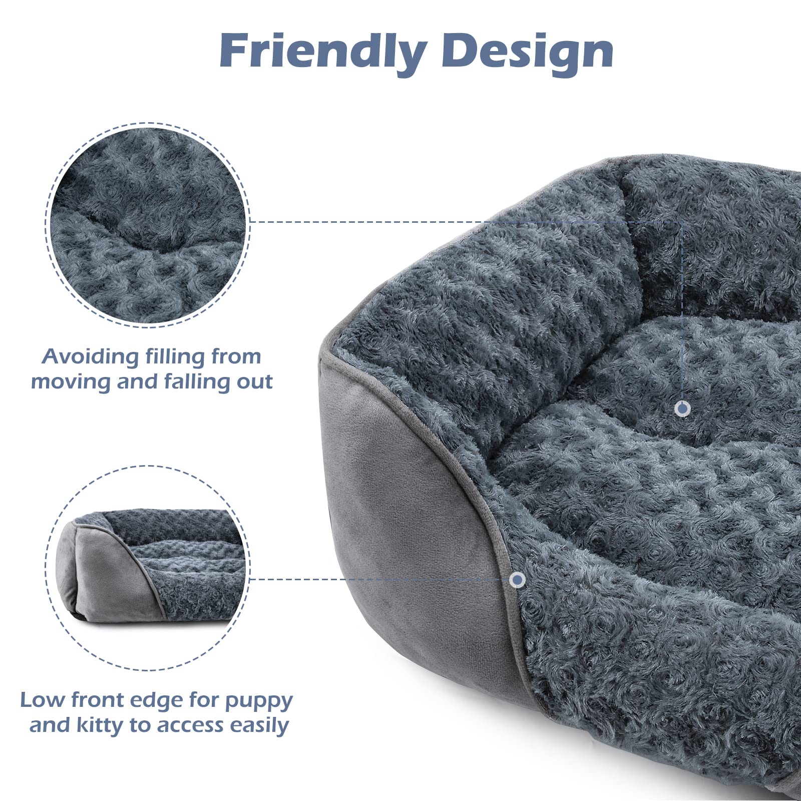 INVENHO Rectangle Washable Orthopedic Dog Bed
