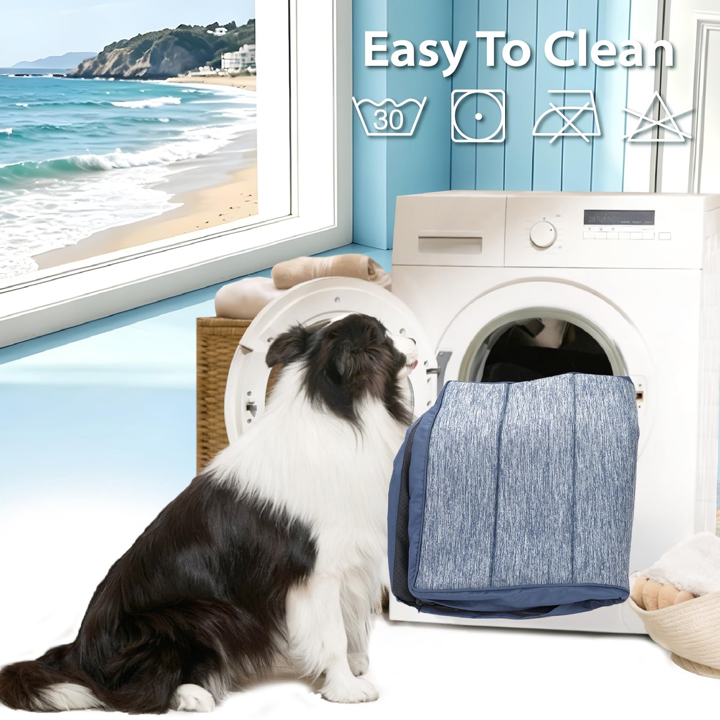 ZAKAPAWS Cooling Dog Mat Q-Max>0.5 Rapid Cooling Tech, Thin Crate