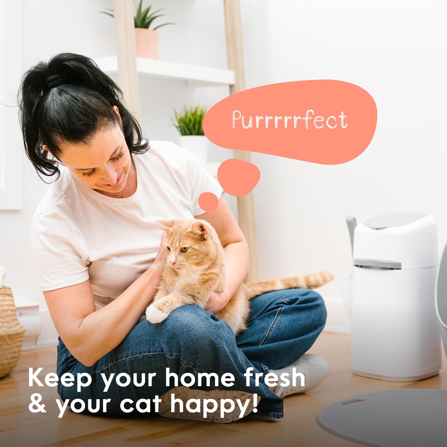 Litter Genie Style Pail Cat Litter Box Waste Disposal System for Box