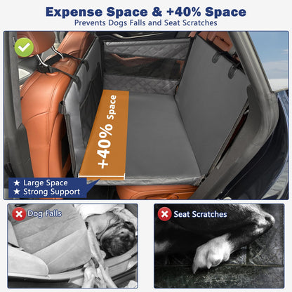 MIXJOY XL Dog Car Seat for Large Medium Dogs, Back Seat Extender Seat