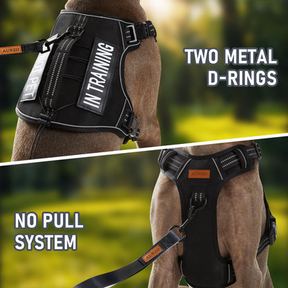 AUNZO Tactical Dog Harness for Large Dogs, for Golden Harness