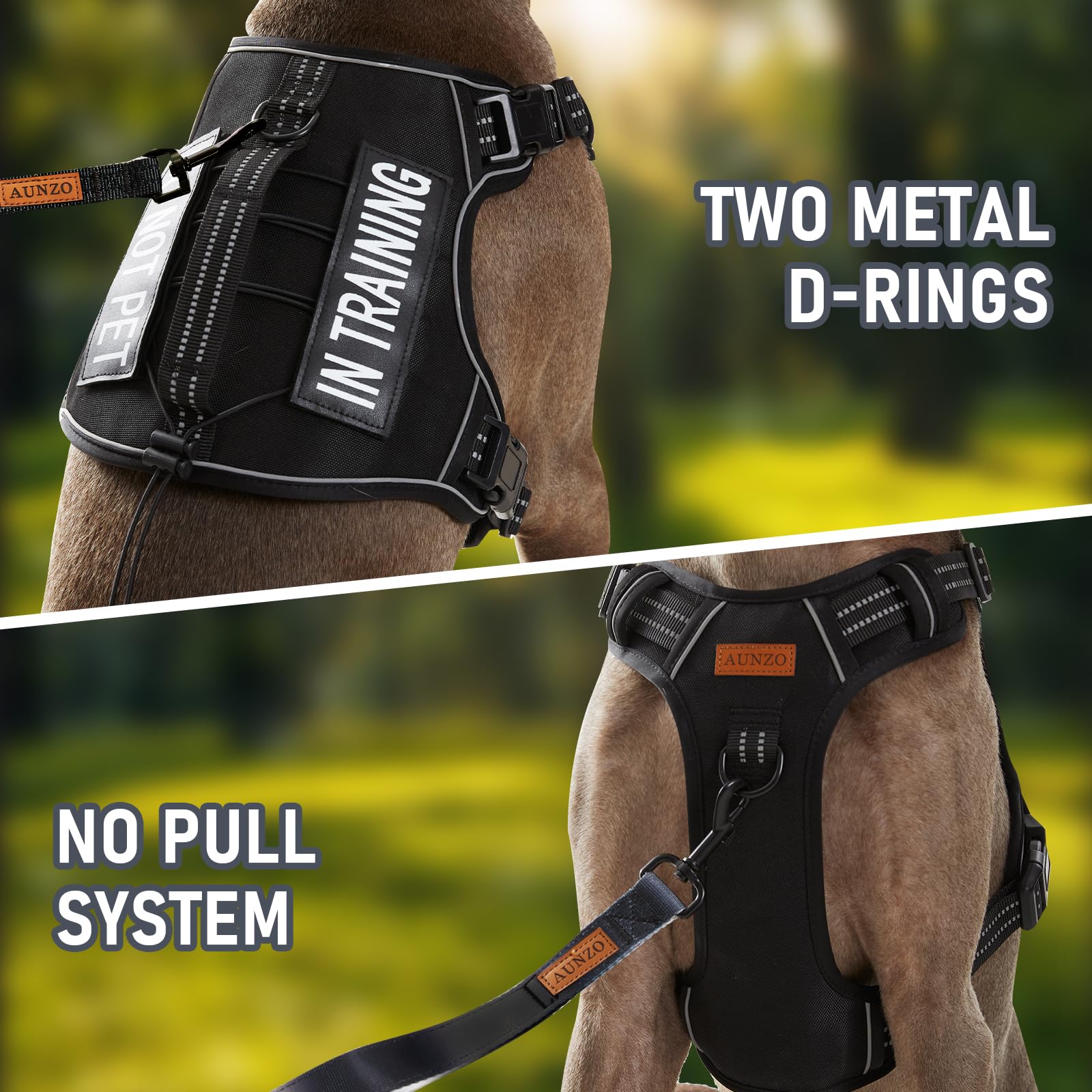 Tactical Dog Harness Medium Sized Dog, No Pull Pet Harness, Clip