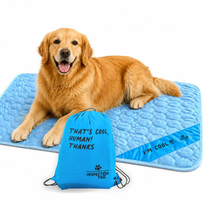 INSPECTOR TAIL Dog Cooling Mat No Freeze Needed, Self-Cooling Pad Bed