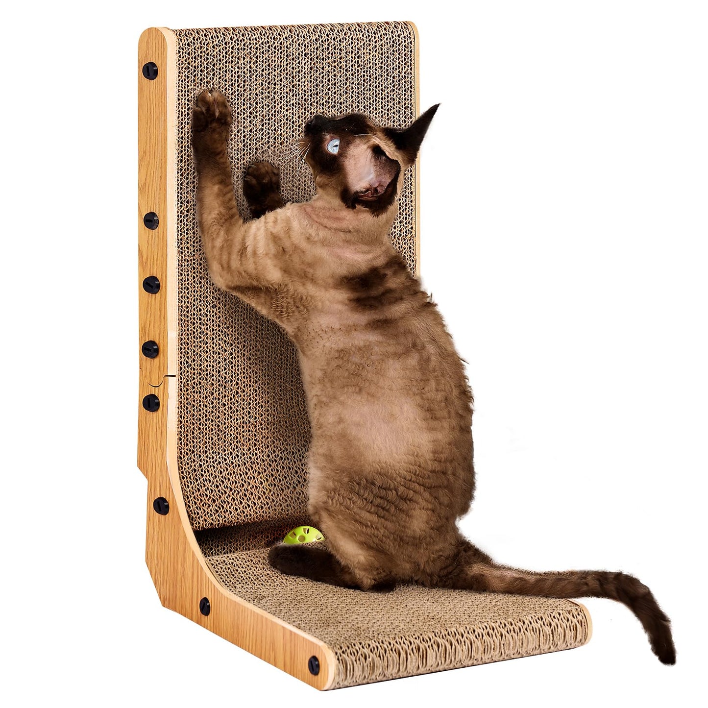 EHEYCIGA Cardboard Cat Scratcher for Indoor Kitten Cats, L Shaped Pad