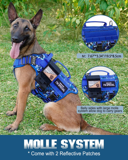 PETNANNY Tactical Dog Harness No-Pull Service Vest for Large Hook