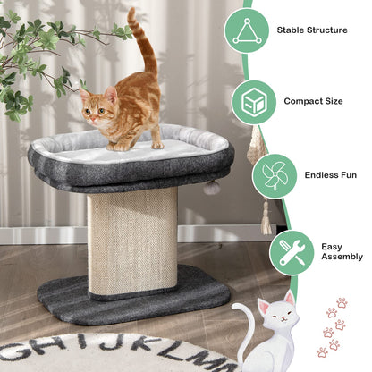 Tangkula Cat Tree for Indoor Cats, 2-Tier Cat Tower with Top Ball