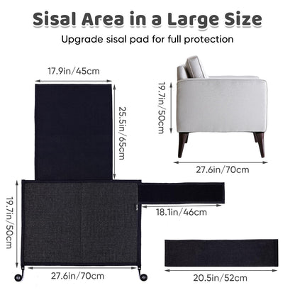 NATUYA Cat Scratch Furniture Couch Protector Large Sisal Furniture