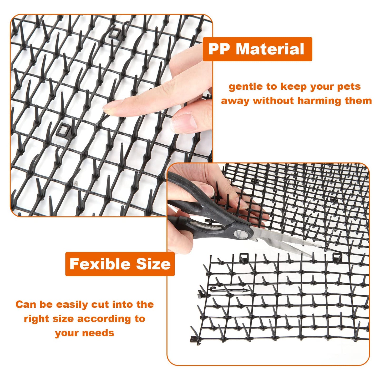 x Scat Mat for Cats, Cat Scat Mat with Spikes, Anti-Cats Deterrent Mat