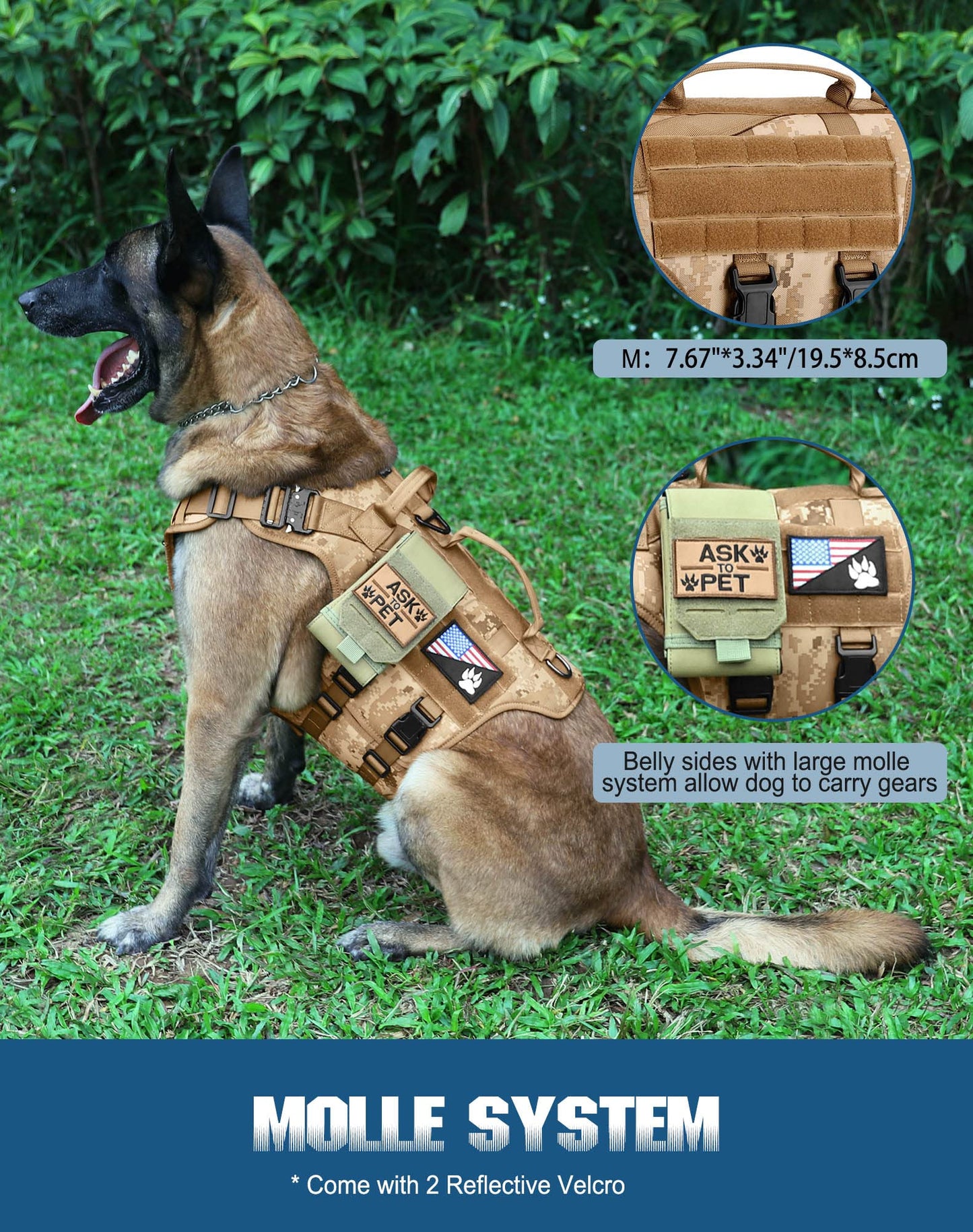 Tactical Dog Harness PETNANNY Dog Harness Service Dog Vest