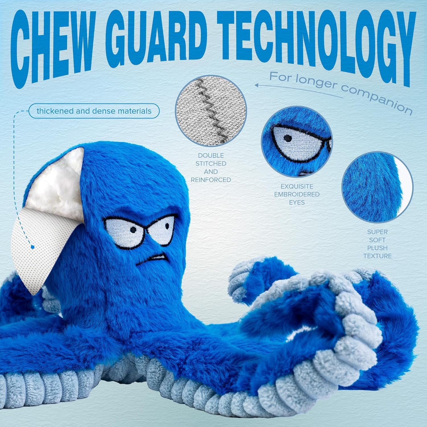 LEGEND SANDY Tough Dog Toys, Stuffed Chew Large Dog Toys to Keep Chew