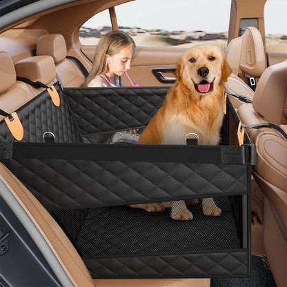 PETICON Large Dog Car Seat, Back Seat Extender for Dogs with 3 Seat