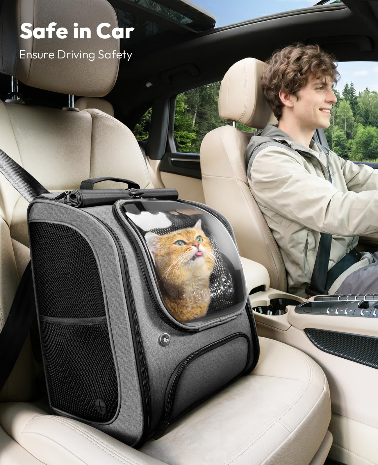 Pecute Cat Backpack Carrier, Large Space Cat Bubble Backpack