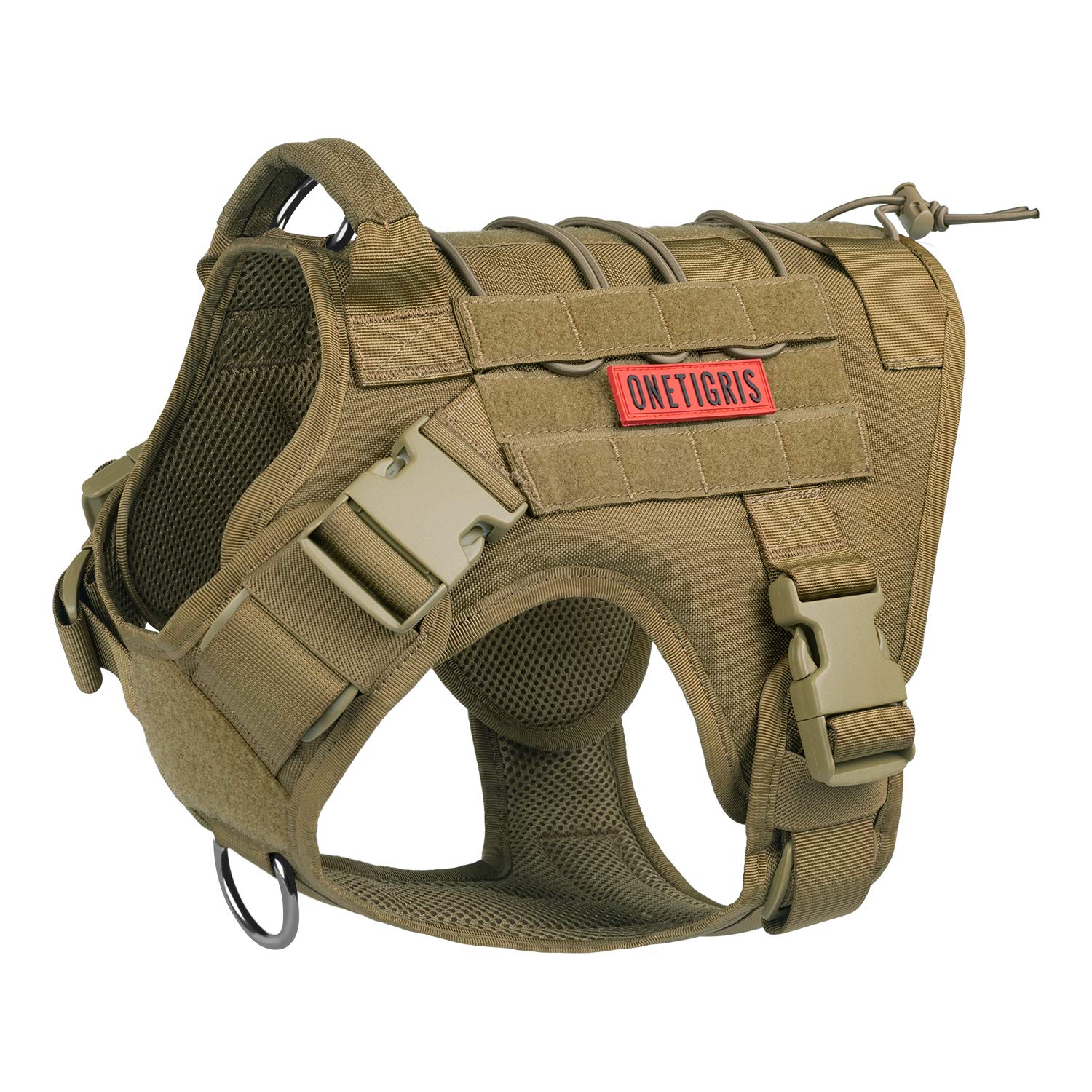 OneTigris Dog Harness,Tactical Dog Harness with Handle,No-Pull Hook