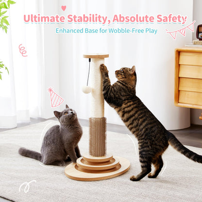 Made4Pets Cat Scratching Post, 23" Tall Sisal Cat Scratcher Post
