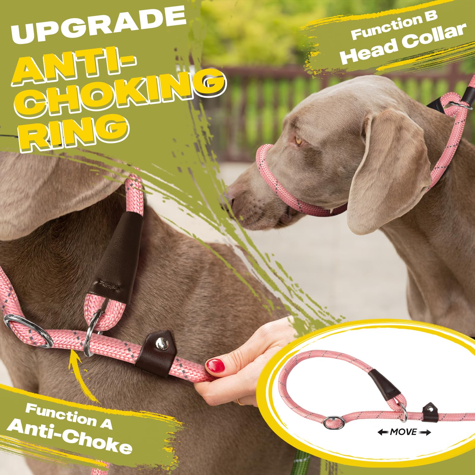 Fida Durable Slip Leads for Dogs, x 3/8" Heavy Duty Dog Loop Lead