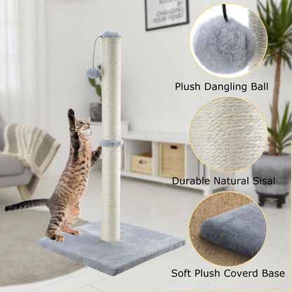 Dimaka 34" Tall Cat Scratching Post for Large Cats and Scratcher