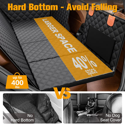 PETICON Back Seat Extender for Dogs, Hard Bottom Dog Car Seat Cover