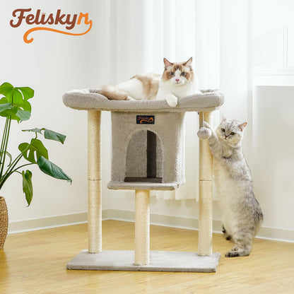 Cat Tree Tower Scratching Post for Indoor Large Cats, Small Cat Bed