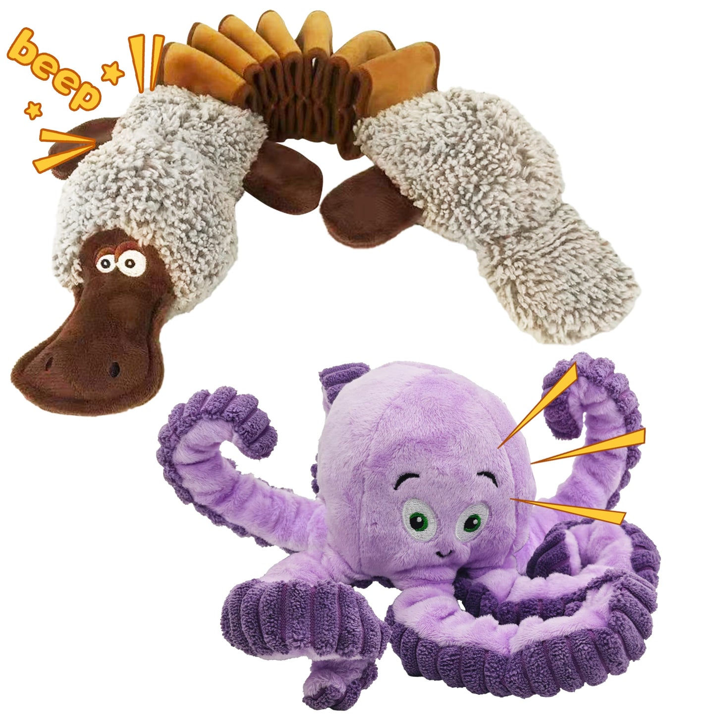 Qiiiiian Squeaky Dog Toys, Stuffed Large Dog Toys to Keep Them Plush