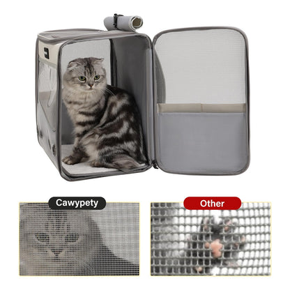 Cawypety Cat Carrier Backpack,Cat Carrier with Window Carrier