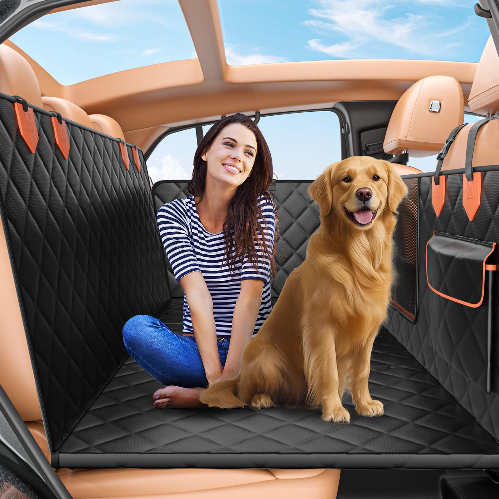 IJVAE Truck Back Seat Extender for Dogs Hard Bottom Holds ,Dog Seat