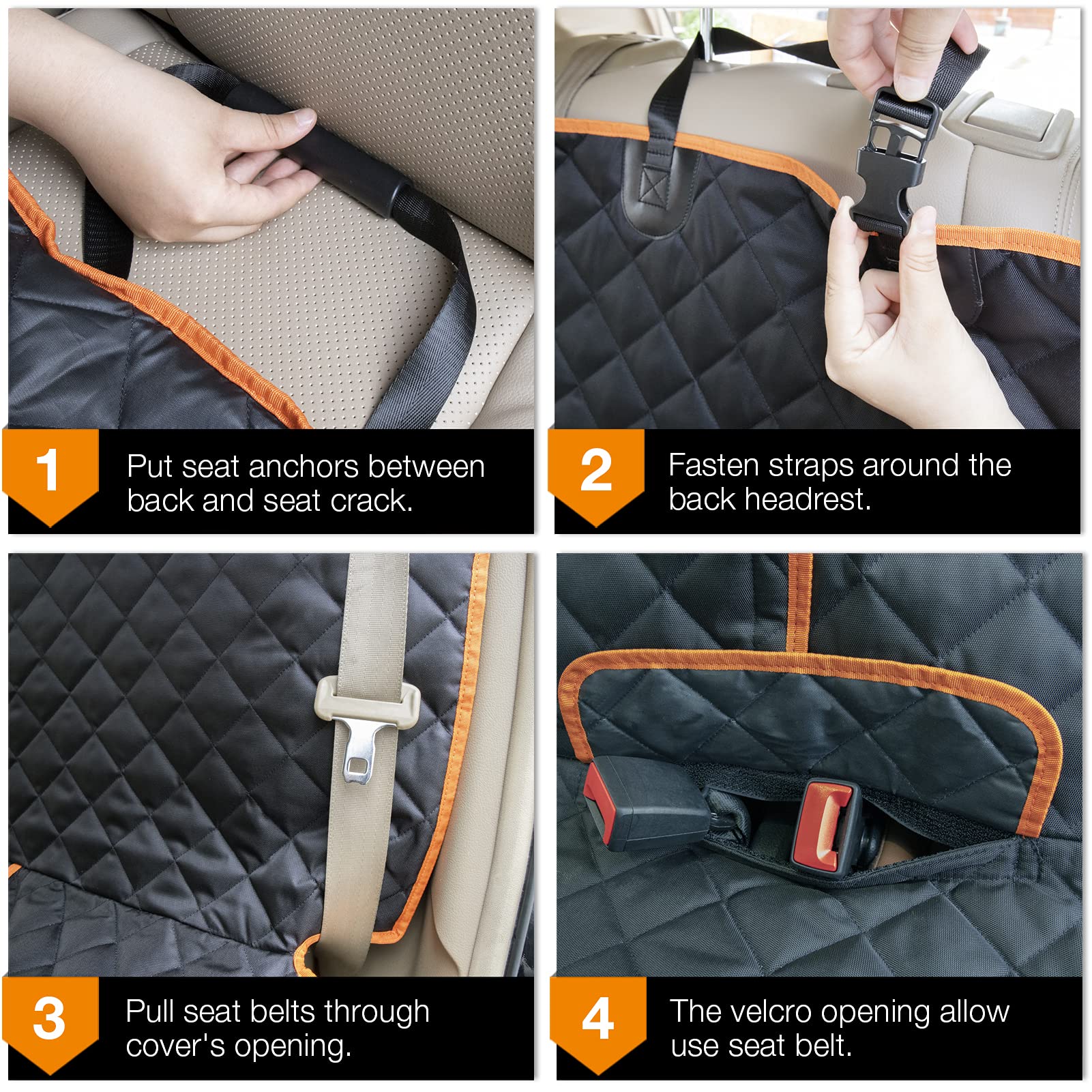 iBuddy Dog Car Seat Cover for Back Seat of Trucks Ford Seat